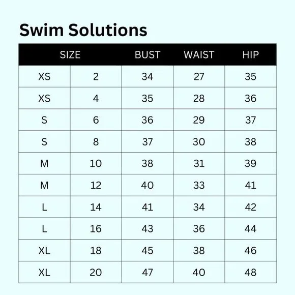 Swim Solutions Wome's one piece swimsuit-Size 10 - Picture 5 of 6